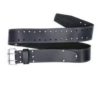 Tough Master Black Genuine Leather Work Belt Double Pin - 67 Millimetres (Tm-215Lb)