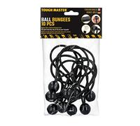 TOUGH MASTER Bungee Balls Tie Tent Toggles, Black 10 Pack Canopy Tarp Tie Down Cord Tarpaulin Tent Elastic Toggles Accessories Elastic Ties Strong Material TM-BB1510