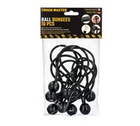 TOUGH MASTER Bungee Balls Tie Tent Toggles, Black 10 Pack Canopy Tarp Tie Down Cord Tarpaulin Tent Elastic Toggles Accessories Elastic Ties Strong Material TM-BB1510