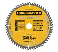 TOUGH MASTER Circular Saw Blade 165mm Professional TCT Mitre Saw Circular Saw Blade 165 x 20 x 60T Ideal for Wood, Wood With Nails, Laminate, Plastic, Fits Bosch Makita Dewalt