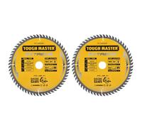 TOUGH MASTER Circular Saw Blade 165mm Professional TCT Mitre Saw Circular Saw Blade 165 x 20 x 60T Ideal for Wood, Wood With Nails, Laminate, Plastic, Fits Bosch Makita Dewalt (Pack of 2)