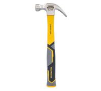 Tough Master Claw Hammer Nail Puller Steel Curved Claw Framing Hammer In Yellow With Fiberglass Handle - 16 Oz (Tm-Cch16Fm)