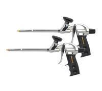 PU Foam Gun Professional Foaming Gun, Stainless Steel Tube, Foam Flow Regulator, Convenient Trigger, Comes with 2X Nozzles, 2X Extension Tubes 1x Foam Applicator Gun TOUGH MASTER (2)