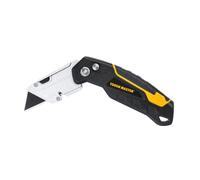 TOUGH MASTER Folding Utility Knife, Plus 4 Piece SK2 Blades, Retractable Function, Aluminium Alloy Handle, Comfortable Grip Ideal for Cutting Plastic