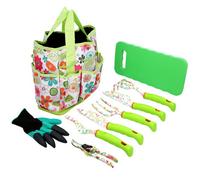 Tough Master Garden Tool Set 9 Pcs With Durable Storage Tote Bag, Comfy Kneeling Pad & Gardening Gloves