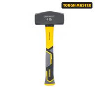 Tough Master Club Hammer TM-CH40F - 4.0 lb (1.8 kg), C45 Forged Head, Fiberglass Shaft, Non-Slip Grip