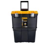 Tough Master Heavy Duty Rolling Storage Toolbox & Organiser Box With Foldable Handle & Removable Top Storage