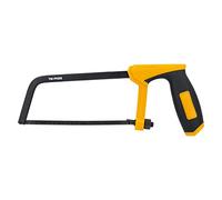TOUGH MASTER Junior Hacksaw 150mm Durable Handheld Mini Hacksaw 6" with Solid Steel Frame, Non-Slip Rubber Handle, 24TPI Bi-Metal HSS Saw Blade for Metal, Wood, PVC Pipe, Plastic