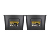 TOUGH MASTER Large Storage Boxes with Lids 60L Heavy Duty Toolbox Stackable for Tools, Toys (Pack of 2)