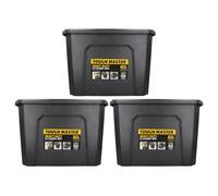 TOUGH MASTER Large Storage Boxes with Lids 60L Heavy Duty Toolbox Stackable for Tools, Toys (Pack of 3)