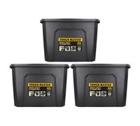 TOUGH MASTER Large Storage Boxes with Lids 60L Heavy Duty Toolbox Stackable for Tools, Toys (Pack of 3)