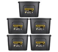 TOUGH MASTER Large Storage Boxes with Lids 60L Heavy Duty Toolbox Stackable for Tools, Toys (Pack of 5)