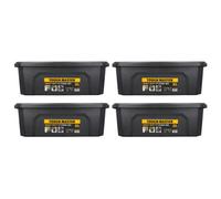 Tough Master Medium Storage Boxes With Lids 30L Size 58X38X20 Cm Heavy Duty Toolbox Stackable Pack Of 4