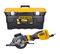 Tough Master Mini Circular Saw Powerful 750W With Laser Guide & Blade 125mm With 22'' Heavty Duty Tool Box