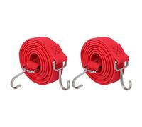 Tough Master Pack Of 2 Adjustable Flat Bungee Cords With Hooks 2M Heavy Duty For Load Securing,car Boot, Trailer
