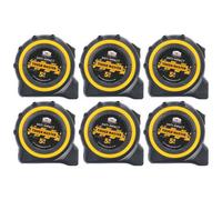 Tough Master Pocket Tape Measures 5M/16Ft Anti-Impact 25mm Wide Pack Of 6
