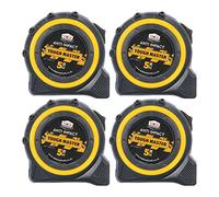 TOUGH MASTER Pocket Tape Measures Metric/Imperial 5M/16ft Anti-Impact 25mm Wide Tapes (4)