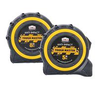 TOUGH MASTER Pocket Tape Measures Metric/Imperial Twin Pack 5M/16ft with 8M/26ft