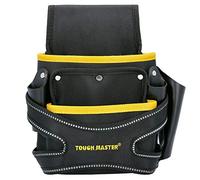 TOUGH MASTER Pouch DIY Nylon 2 Pocket Screw + Nail Fixing Belt Tool Pouch Bag for Screwdrivers, Pliers, Snips Polyester 1680D with a HI - VIS Trim for Visibility
