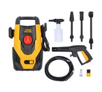 Pressure Washer 110 Bar 1400W Flow Rate 390 L/H, High Power Washer For Cleaning Car Vehicle Floor Wall Furniture Patio, Compact Lightweight Portable Jet Washer TOUGH MASTER