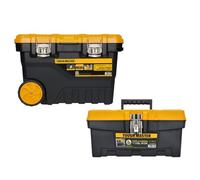 Tough Master Professional Extra Large Mobile Tool Box Chest 28'' / 72cm on Wheels with Tote Tray Handle for Big Power Tools With 16'' Tool Box