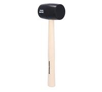 TOUGH MASTER Rubber Mallet 16oz High Quality Beech Wooden Handle Durable Black Rubber Mallet Hardwood Shaft Light Strong Hand Tool Ideal for DIY Tilers Builders Brick Layers and Camping Travelling
