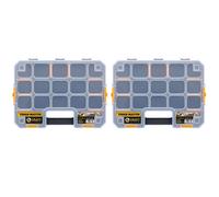 Tough Master Screw Storage Boxes Stackable With Adjustable Dividers Clear Lid For Nails, Screws, Hardware Pack Of 2