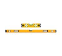 Tough Master Spirit Levels Builders, Scaffolder Level Checker, Shock Resistant Compact DIY Tool, Magnetic Lightweight Ruler, Horizontal (Spirit Level 2Pcs 250mm, 1200mm)