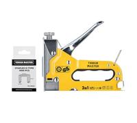 TOUGH MASTER Staple Gun Set with 1300pcs Staples, Force Regulator Quick Jam Release Ideal for Upholstery, Material Repair, Carpentry, Decoration, Furniture, Crafts, DIY