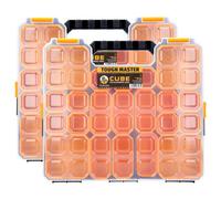 Tough Master Storage Box Tool Organiser Large Size 38X32.8X6.5Cm With 21 Compartments Pack Of 2