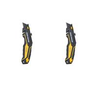 TOUGH MASTER Utility Knife, Retractable Function Plus 4 Piece SK2 Blades, Aluminium Alloy Handle, Comfortable Grip Ideal for Cutting Plastic, Paper, Carpet, Leather, Aluminium Sheets… (TM-UTK184)