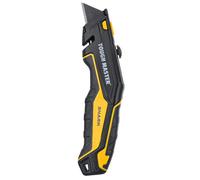 TOUGH MASTER Utility Knife, Retractable Function Plus 4 Piece SK2 Blades, Aluminium Alloy Handle, Comfortable Grip Ideal for Cutting Plastic, Paper