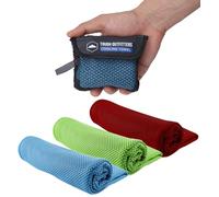 Tough Outdoors Cooling Towel Set 97.8 x 30.5cm (38.5"x12") - Cooling Towels for Neck & Face - Ice Towel Neck Wraps for Men & Women - Sweat Rag for Camping, Gym, Yoga & Sports