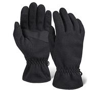 Tough Outdoors Fleece Touchscreen Winter Gloves for Men & Women - Warm & Soft Black Stretch Thermal Driving & Running Glove for Cold Weather