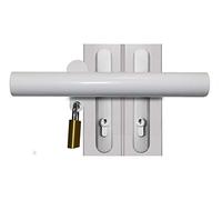 Tough Patio French Door Lock 'Box Section' High Security Deadlock Sliding Fix Bar Seen from Outside and Easy