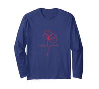 Tough Petals Minimalist Flower design graphic soft strength Long Sleeve T-Shirt