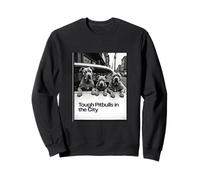 Tough Pitbulls in the City - Urban Dog Lover Graphic Sweatshirt