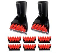 Tough Stain Brush Replacement Kit for Bissell Carpet Cleaners Perfect for Cleaning Hard to Reach Areas (2+6 Pack Black)
