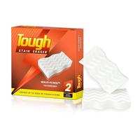 Tough Stain Eraser Sponges - 2 Pack Magic Cleaning Pads with Wave-Force™ Technology - Extra Durable, Reusable Melamine Foam for Walls, Tiles, Kitchen, Bathroom & Shoes - Chemical-Free Cleaner