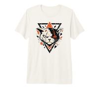 Tough Strong Scrapper Alley CAT in Orange Black Distressed Premium T-Shirt