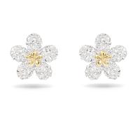 Tough stud earrings, Flower, Yellow, Mixed metal finish