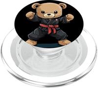Tough Teddy Bear in Karate Style for a Bold Look PopSockets PopGrip for MagSafe