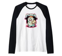 Tough Yeti Punch Monster with Monkey Toy Graphic Raglan Baseball Tee