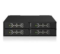 ToughArmor MB699V5P-B 4-Bay PCIe 5.0 U.2/U.3 NVMe SSD Mobile Rack Enclosure for External 5.25" Drive Bay (2 x MCIO 8i SFF-TA-1016)