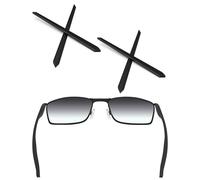 ToughAsNails 2 Pairs Replacement Ear Socks for Oakley Arm Length 136mm Socket 5.0 OX3217/Socket 5.5 OX3218 Glasses Black&Black