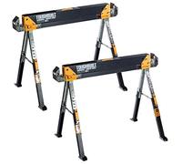 ToughBuilt 1 Pair C700 Sawhorse-JOBSITE Table, Silver/Grey, Large