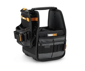 ToughBuilt - 8" Tote with Pouch, ClipTech, 31 Pockets and Loops, Rivet Reinforcement, Extreme-duty Hammer Loop, Includes Tote, Pouch and 2 ClipTech Hubs, Premium Tool Organizer (TB-CT-180-8)