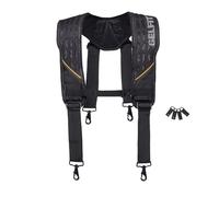 ToughBuilt GelFit Black Suspenders with Buckles, Loop & ClipTech Attachment Points