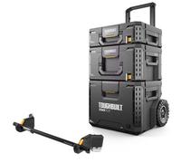 Toughbuilt Stacktech 3 Piece Premium Wheeled Tool Box + Blue Roll Cable Holder