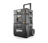 Toughbuilt StackTech 3 Piece Rolling Tool Storage Wheeled Box Case, B1S3-B-70R
